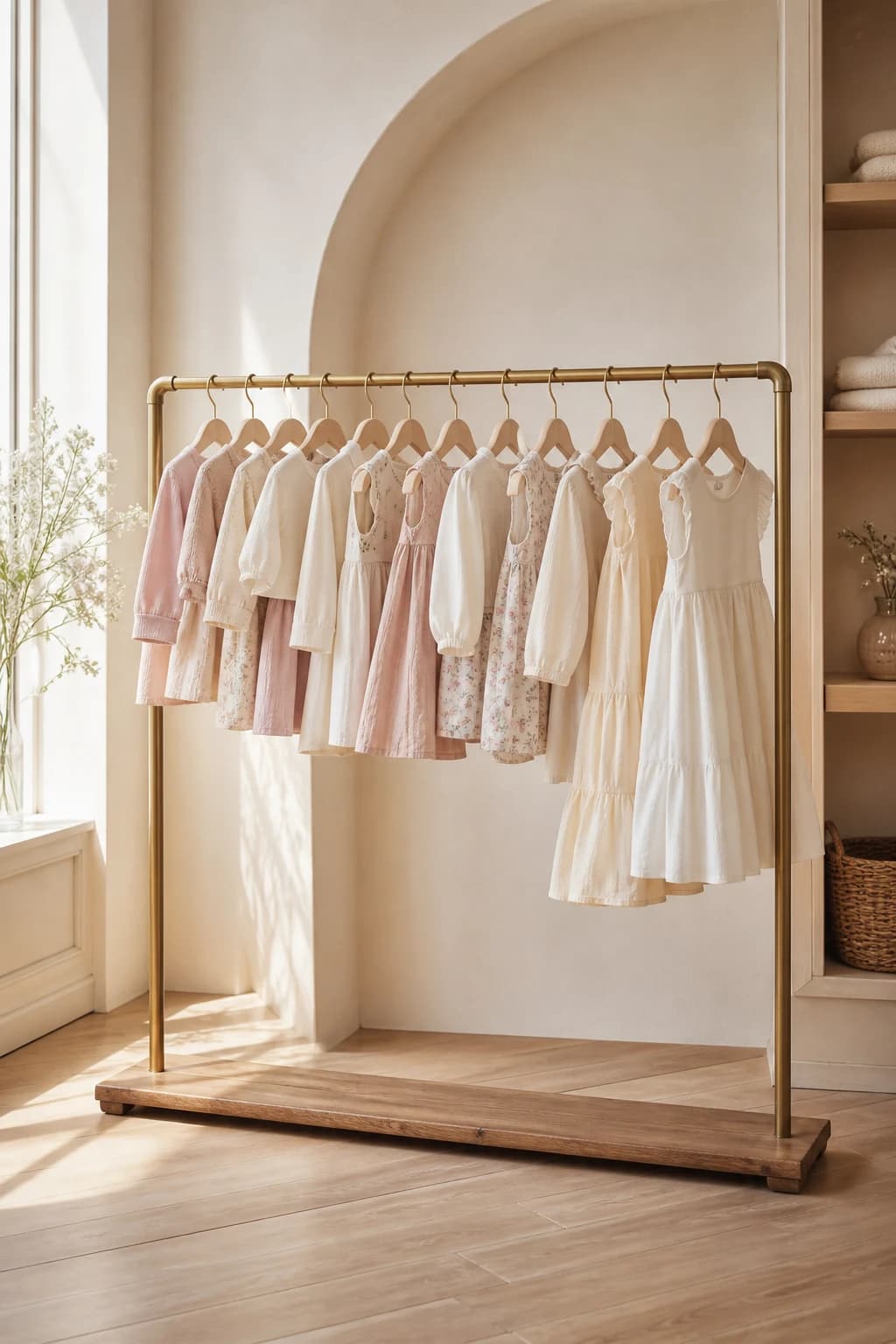 Vestiaire enfant VELMÉLIE dans un intérieur lumineux